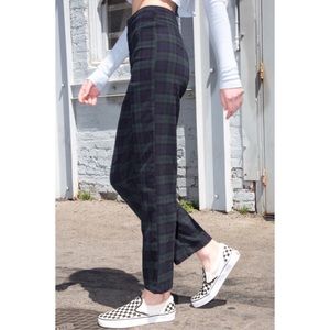 Brandy Melville Green Plaid Pants